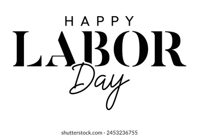 Happy Labor Day Typografie, Vektorillustration