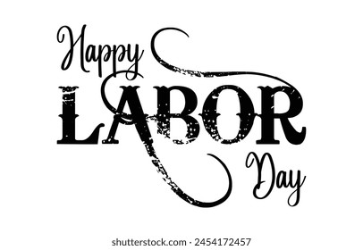 Happy Labor Day Typografie, Vektorillustration