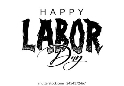 Happy Labor Day typography, Vector Illustration