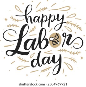 Happy Labor Day Typografie Vektorbild