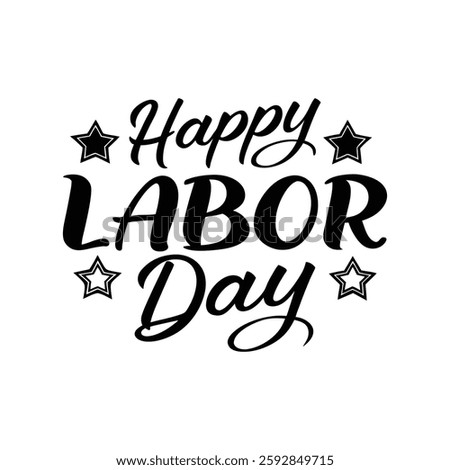 Happy Labor Day Typography Vector
