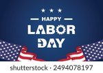 Happy labor day in United States of America background vector illustration