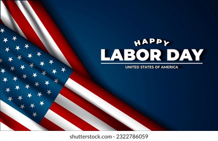 Happy labor day in United States of America background vector illustration