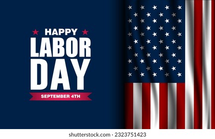 Happy labor day in United States of America background vector illustration
