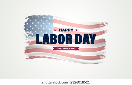 Happy labor day in United States of America background vector illustration