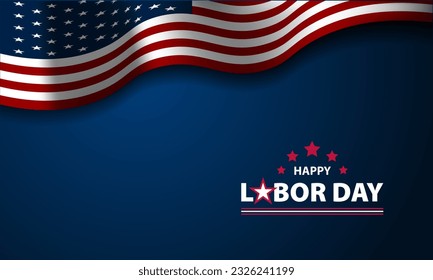 Happy labor day in United States of America background vector illustration