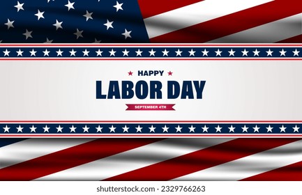 Happy labor day in United States of America background vector illustration