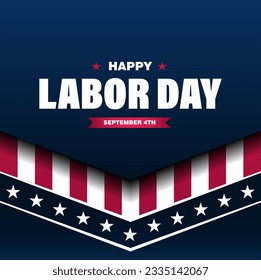 Happy labor day in United States of America background vector illustration