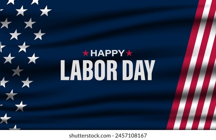 Happy labor day in United States of America background vector illustration