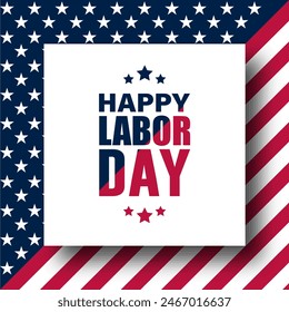 Happy labor day in United States of America background vector illustration