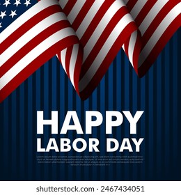 Happy labor day in United States of America background vector illustration