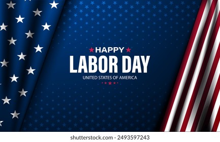 Happy labor day in United States of America background vector illustration