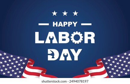 Happy Labour Day in Vereinigte Staaten von Amerika Hintergrund Vektorillustration