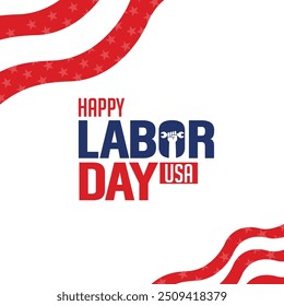 Happy labor day in United States of America (USA) background vector design 
