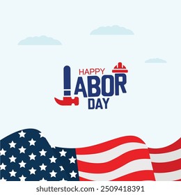 Happy labor day in United States of America (USA) background vector design 