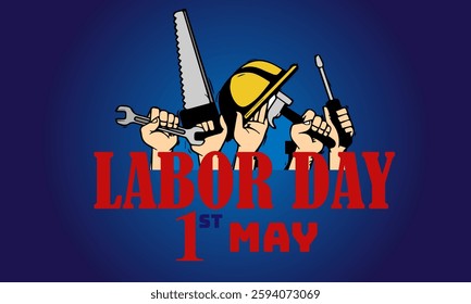 Happy Labor Day in United States of America background vector.