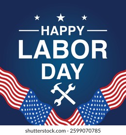 Happy labor day in United States of America background vector illustration 