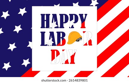 Happy labor day in United States of America background vector illustration