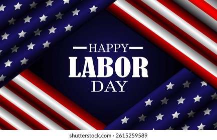 Happy labor day in United States of America background vector illustration