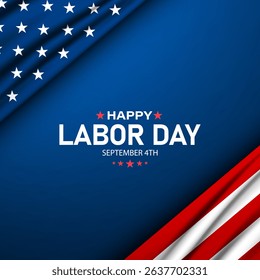 Happy labor day in United States of America background vector illustration