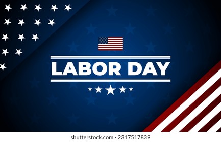 Happy labor day in US America background vector illustration