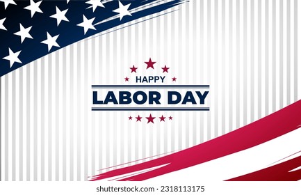 Happy labor day in US America background vector illustration