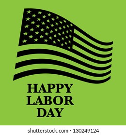 happy labor day us flag - illustration