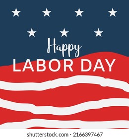 Happy Labor Day Us Flag Background Stock Vector (Royalty Free ...