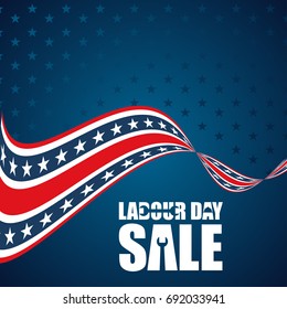 happy labor day us flag - illustration