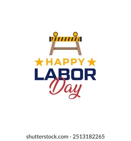 Happy labor day usa american logo design element vector suistable for labor day celebration 
