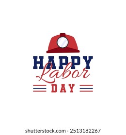 Happy labor day usa american logo design element vector suistable for labor day celebration 