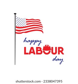 Happy Labor day usa hand lettering background banner template. Vector illustration .