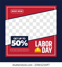 Happy Labor Day USA Sale banner Perfect for social media post, brochure and poster. Vector illustration.