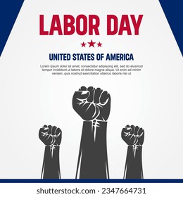 Happy Labor Day USA Sale banner Perfect for social media post, brochure and poster. Vector illustration.