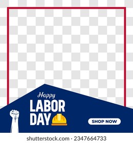 Happy Labor Day USA Sale banner Perfect for social media post, brochure and poster. Vector illustration.