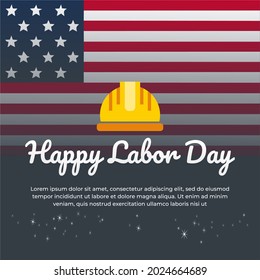 Happy Labor Day. USA Labor Day. Vector illustration.