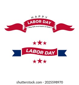 Feliz Día del Trabajo. Día del Trabajo en Estados Unidos. Ilustración vectorial.