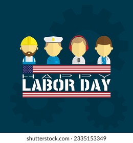 Happy Labor Day with various kinds of proffesions