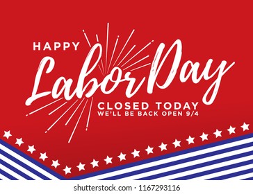 Happy Labor Day Vector Background Illustration Banner Sign