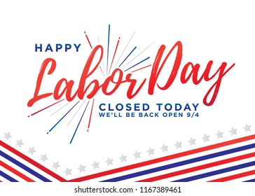 Happy Labor Day Vector Background Illustration Banner Sign