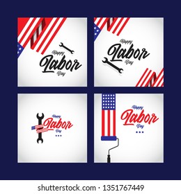 Happy Labor Day Vector Design Celebrations