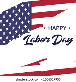 happy labor day vector design with USA flag vector design.