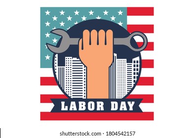 Happy Labor Day Vector design, American Labor day