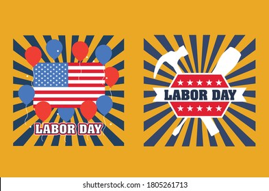 Happy Labor Day vector design art