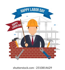 Projeto vetorial de dia de trabalho feliz