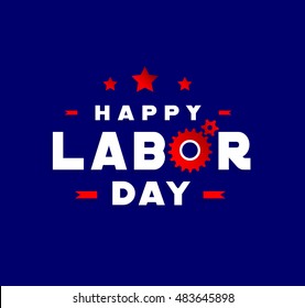 Happy Labor Day vector design elements icon label badge