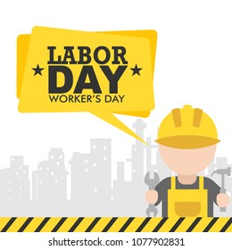 Happy Labor Day Vector Illustration