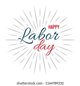 Happy Labor Day! vector illustration on white background