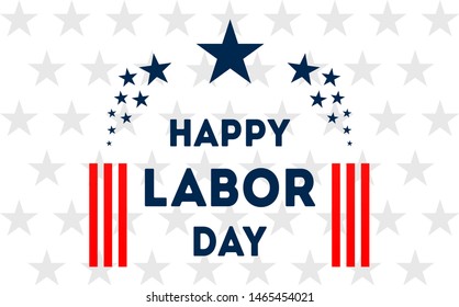 Happy Labor day vector illustration. American national holiday. USA. American patriotic greeting card.