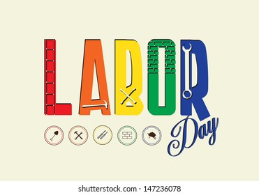 Happy Labor day, Vector illustration